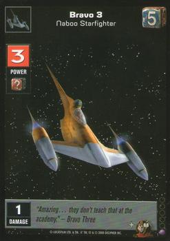 2000 Decipher Young Jedi: Battle of Naboo #68 Bravo 3, Naboo Starfighter Front