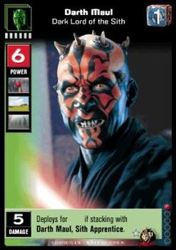 2000 Decipher Young Jedi: Battle of Naboo #71 Darth Maul, Dark Lord of the Sith Front