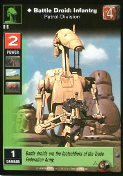 2000 Decipher Young Jedi: Battle of Naboo #101 Battle Droid:  Infantry, Patrol Division Front