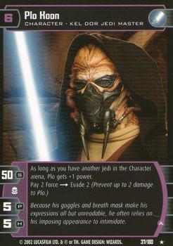 2002 Wizards of the Coast Star Wars: Attack of the Clones TCG #37 Plo Koon Front