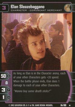 2002 Wizards of the Coast Star Wars: Attack of the Clones TCG #84 Elan Sleazebaggano Front