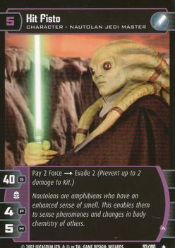 2002 Wizards of the Coast Star Wars: Attack of the Clones TCG #93 Kit Fisto Front