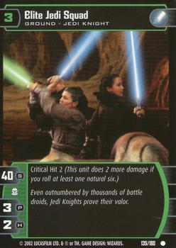 2002 Wizards of the Coast Star Wars: Attack of the Clones TCG #135 Elite Jedi Squad Front