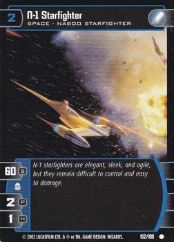 2002 Wizards of the Coast Star Wars: Attack of the Clones TCG #152 N-1 Starfighter Front