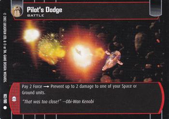 2002 Wizards of the Coast Star Wars: Attack of the Clones TCG #162 Pilot's Dodge Front