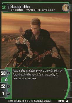 2002 Wizards of the Coast Star Wars: Attack of the Clones TCG #173 Swoop Bike Front