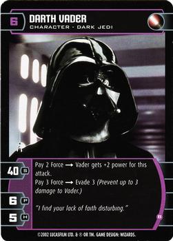 2002 Wizards of the Coast Hasbro Unleashed Star Wars Promos #4 Darth Vader Front