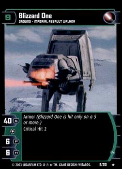2003 Wizards of the Coast Star Wars The Empire Strikes Back TCG #6 Blizzard One Front