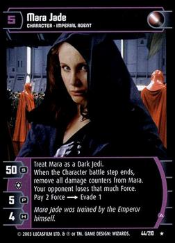 2003 Wizards of the Coast Star Wars The Empire Strikes Back TCG #44 Mara Jade Front