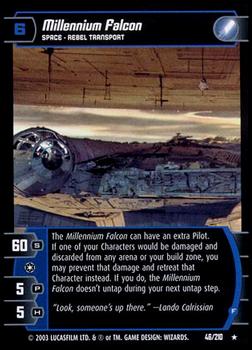 2003 Wizards of the Coast Star Wars The Empire Strikes Back TCG #46 Millennium Falcon Front