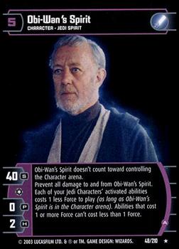 2003 Wizards of the Coast Star Wars The Empire Strikes Back TCG #48 Obi-Wan's Spirit Front