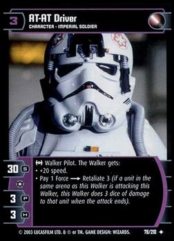 2003 Wizards of the Coast Star Wars The Empire Strikes Back TCG #78 AT-AT Driver Front
