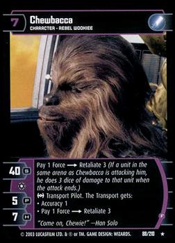 2003 Wizards of the Coast Star Wars The Empire Strikes Back TCG #88 Chewbacca Front