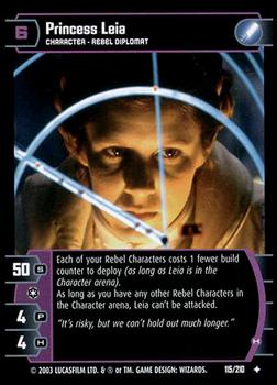 2003 Wizards of the Coast Star Wars The Empire Strikes Back TCG #115 Princess Leia Front