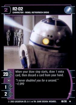 2003 Wizards of the Coast Star Wars The Empire Strikes Back TCG #118 R2-D2 Front