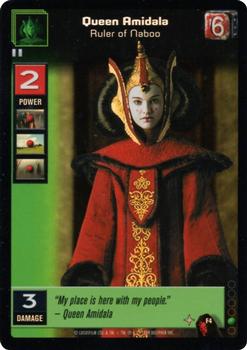 1999 Decipher Young Jedi: Menace of Darth Maul - Foil #F4 Queen Amidala, Ruler of Naboo Front