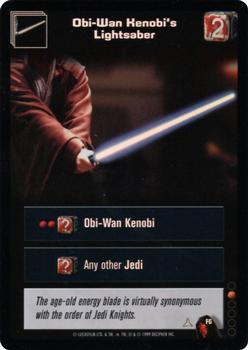 1999 Decipher Young Jedi: Menace of Darth Maul - Foil #F6 Obi-Wan Kenobi's Lightsaber Front