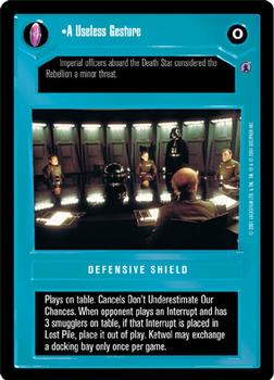 2001 Decipher Star Wars CCG Reflections III #NNO A Useless Gesture Front