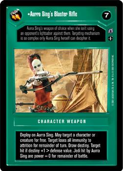 2001 Decipher Star Wars CCG Reflections III #NNO Aurra Sing's Blaster Rifle Front