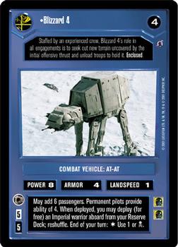 2001 Decipher Star Wars CCG Reflections III #NNO Blizzard 4 Front