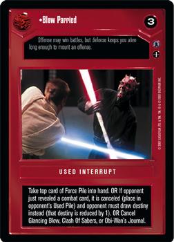 2001 Decipher Star Wars CCG Reflections III #NNO Blow Parried Front