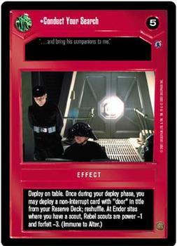 2001 Decipher Star Wars CCG Reflections III #NNO Conduct Your Search Front