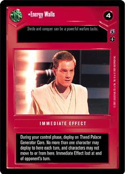 2001 Decipher Star Wars CCG Reflections III #NNO Energy Walls Front