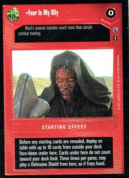 2001 Decipher Star Wars CCG Reflections III #NNO Fear Is My Ally Front
