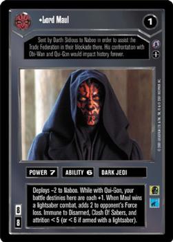 2001 Decipher Star Wars CCG Reflections III #NNO Lord Maul Front
