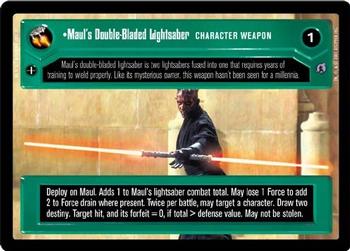 2001 Decipher Star Wars CCG Reflections III #NNO Maul's Double-Bladed Lightsaber Front