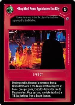 2001 Decipher Star Wars CCG Reflections III #NNO They Must Never Again Leave This City Front