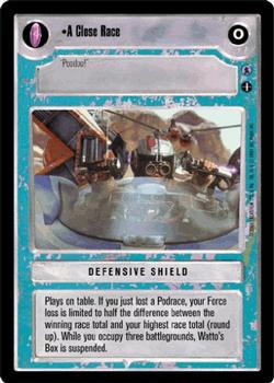 2001 Decipher Star Wars CCG Reflections III #NNO A Close Race Front