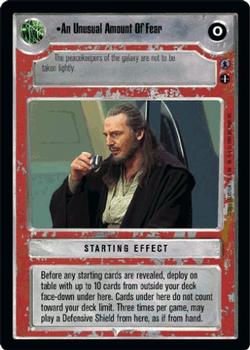 2001 Decipher Star Wars CCG Reflections III #NNO An Unusual Amount Of Fear Front