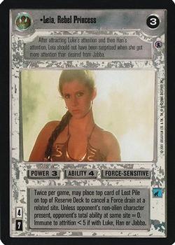 2001 Decipher Star Wars CCG Reflections III #NNO Leia, Rebel Princess Front