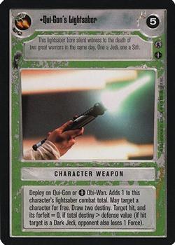 2001 Decipher Star Wars CCG Reflections III #NNO Qui-Gon's Lightsaber Front