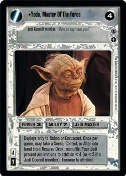 2001 Decipher Star Wars CCG Reflections III #NNO Yoda, Master Of The Force Front