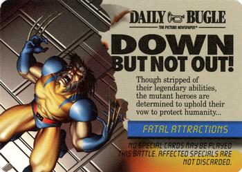 1996 Fleer Marvel OverPower - Mission Control Expansion #NNO Wolverine / Down But Not Out! Front