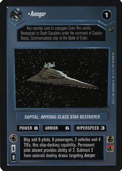 2000 Decipher Star Wars CCG Reflections A Collector’s Bounty #NNO Avenger Front