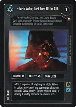 2000 Decipher Star Wars CCG Reflections A Collector’s Bounty #NNO Darth Vader, Dark Lord Of The Sith Front