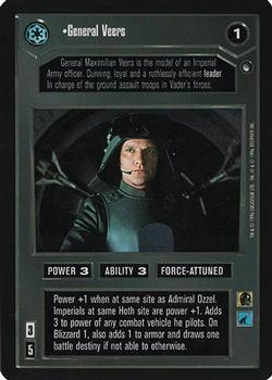 2000 Decipher Star Wars CCG Reflections A Collector’s Bounty #NNO General Veers Front