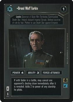 2000 Decipher Star Wars CCG Reflections A Collector’s Bounty #NNO Grand Moff Tarkin Front