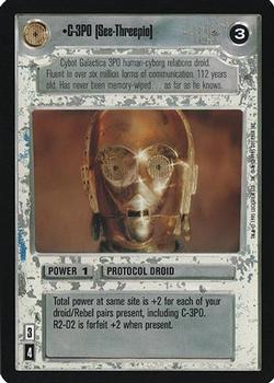 2000 Decipher Star Wars CCG Reflections A Collector’s Bounty #NNO C-3PO Front