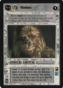 2000 Decipher Star Wars CCG Reflections A Collector’s Bounty #NNO Chewbacca Front