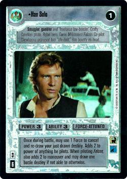 2000 Decipher Star Wars CCG Reflections A Collector’s Bounty #NNO Han Solo Front