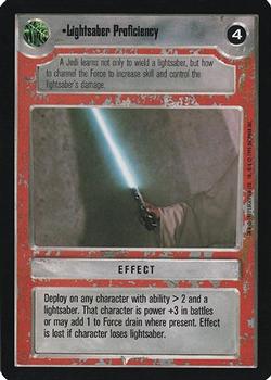 2000 Decipher Star Wars CCG Reflections A Collector’s Bounty #NNO Lightsaber Proficiency Front
