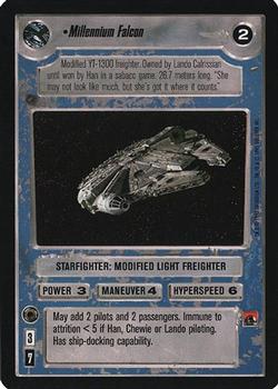 2000 Decipher Star Wars CCG Reflections A Collector’s Bounty #NNO Millennium Falcon Front