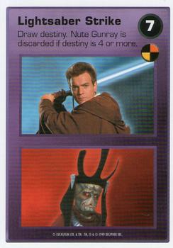 1999 Decipher Star Wars CCG Episode 1 #NNO Lightsaber Strike [Obi-Wan/Nute] Front
