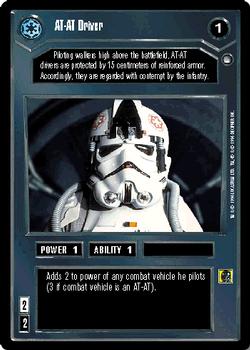 1996 Decipher Star Wars CCG The Empire Strikes Back Introductory Two-Player Game #NNO AT-AT Driver Front