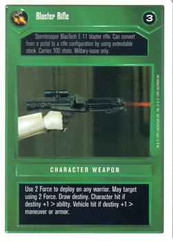 1996 Decipher Star Wars CCG The Empire Strikes Back Introductory Two-Player Game #NNO Blaster Rifle [Dark] Front