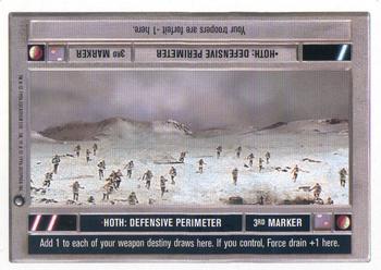 1996 Decipher Star Wars CCG The Empire Strikes Back Introductory Two-Player Game #NNO Hoth: Defensive Perimeter (3rd Marker) Front